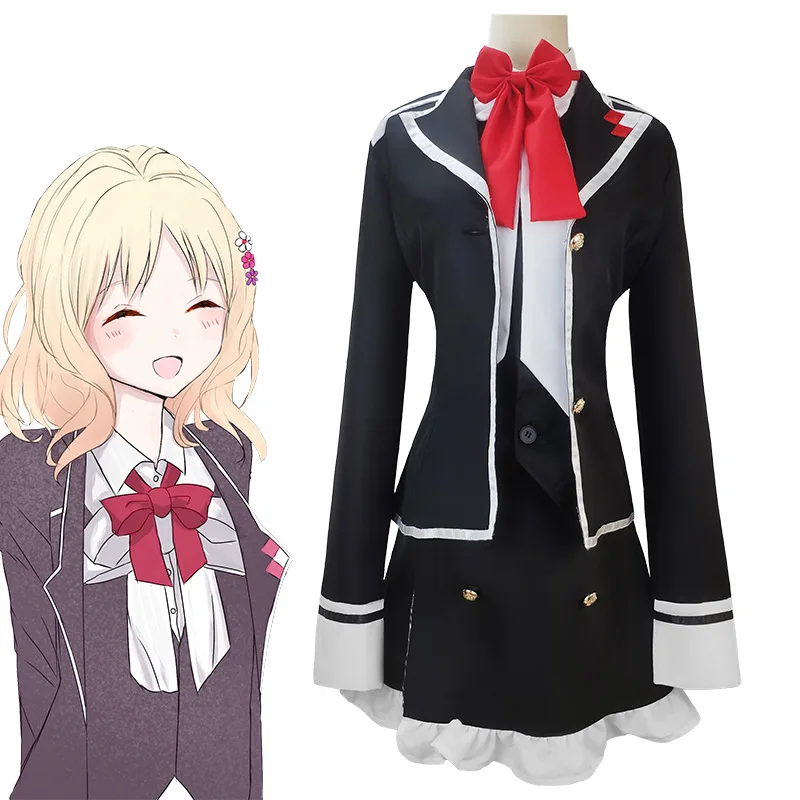 Disfraz de Komori Yui para mujer, conjunto completo de uniformes escolares para Halloween, Carnaval