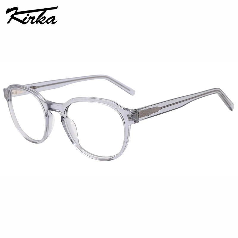 

Kirka Unisex Acetate Classic Oval Single Tortoise Transparent Colors Frames&Temples Prescription Lenses Eyeglasses WD1461