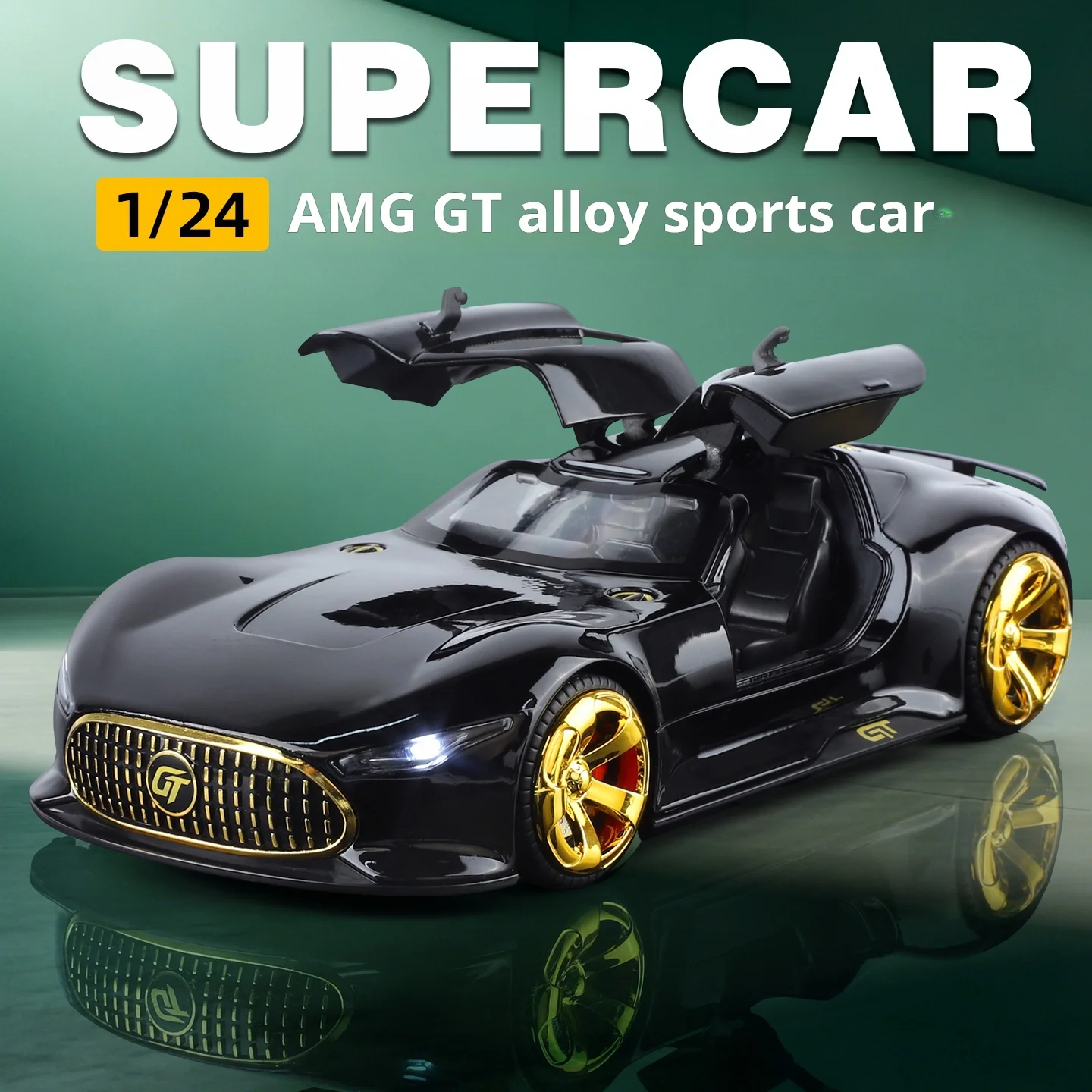 

1:24 Large Size Alloy Vision GT Super Concept Sports Car Simulation Model Boys Toy Collection Ornament Desktop Decoration