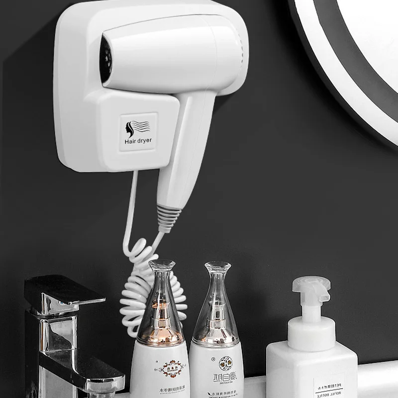 Professional Hotel Wall Mounted Hair Dryer Big Power Strong Wind Bathroom Family Hot Cool Air Hair Blower view 5