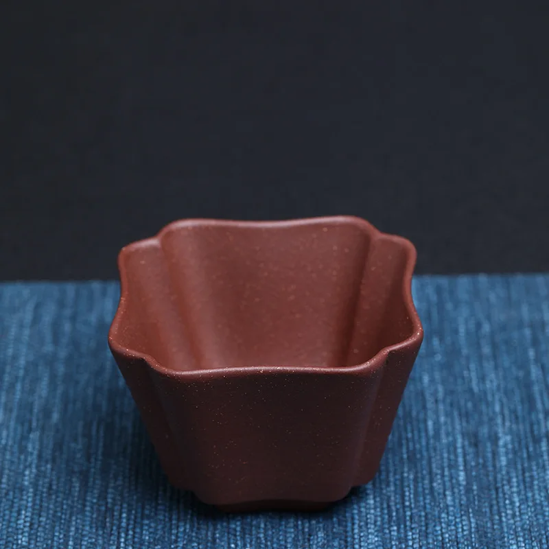 170cc Chinese Yixing Purple Clay Teacup Portable Meditation Cup Handmade Boutique Tea Bowl Master Cup Customized Tea Set