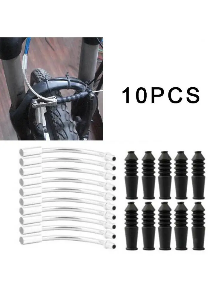 AliExpress UK TOOPRE 20-Piece Aluminum V Brake Noodle Set With Rubber Hoses Dustproof Bicycle Cable Guide Tubes Easy Installation Maintenance