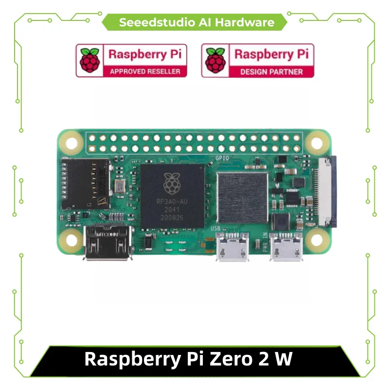 Raspberry Pi Zero 2W with quad-core 64-bit SoC (Arm Cortex-A53 @ 1GHz) CPU,Bluetooth 4.2,BLE,onboard antenna