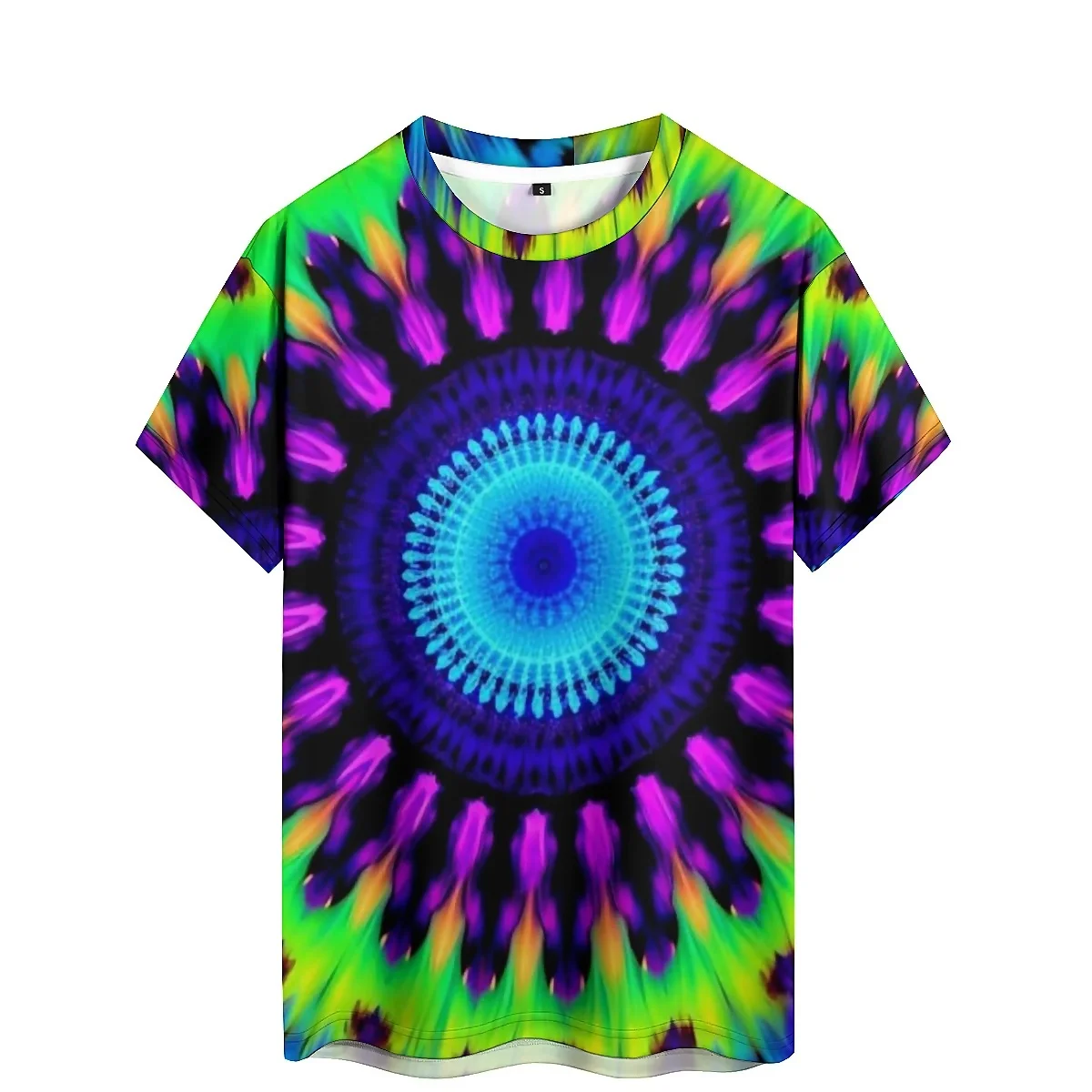 

Christmas All-Season Tie-Dye Men's 3D Printed Short-Sleeve T-Shirt - Loose Fit Shirt Style 3D Top
