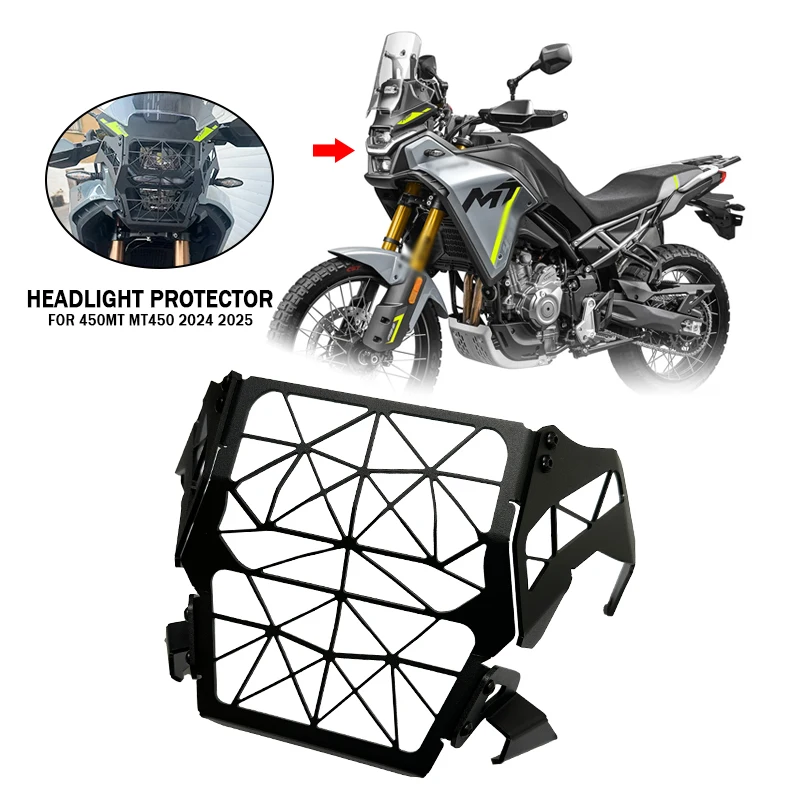 

For CFMOTO 450 CF450MT MT450 2024 2025 Headlamp Front Light Protection Cover 450MT Motorcycle Headlight Grilles Guard Protector
