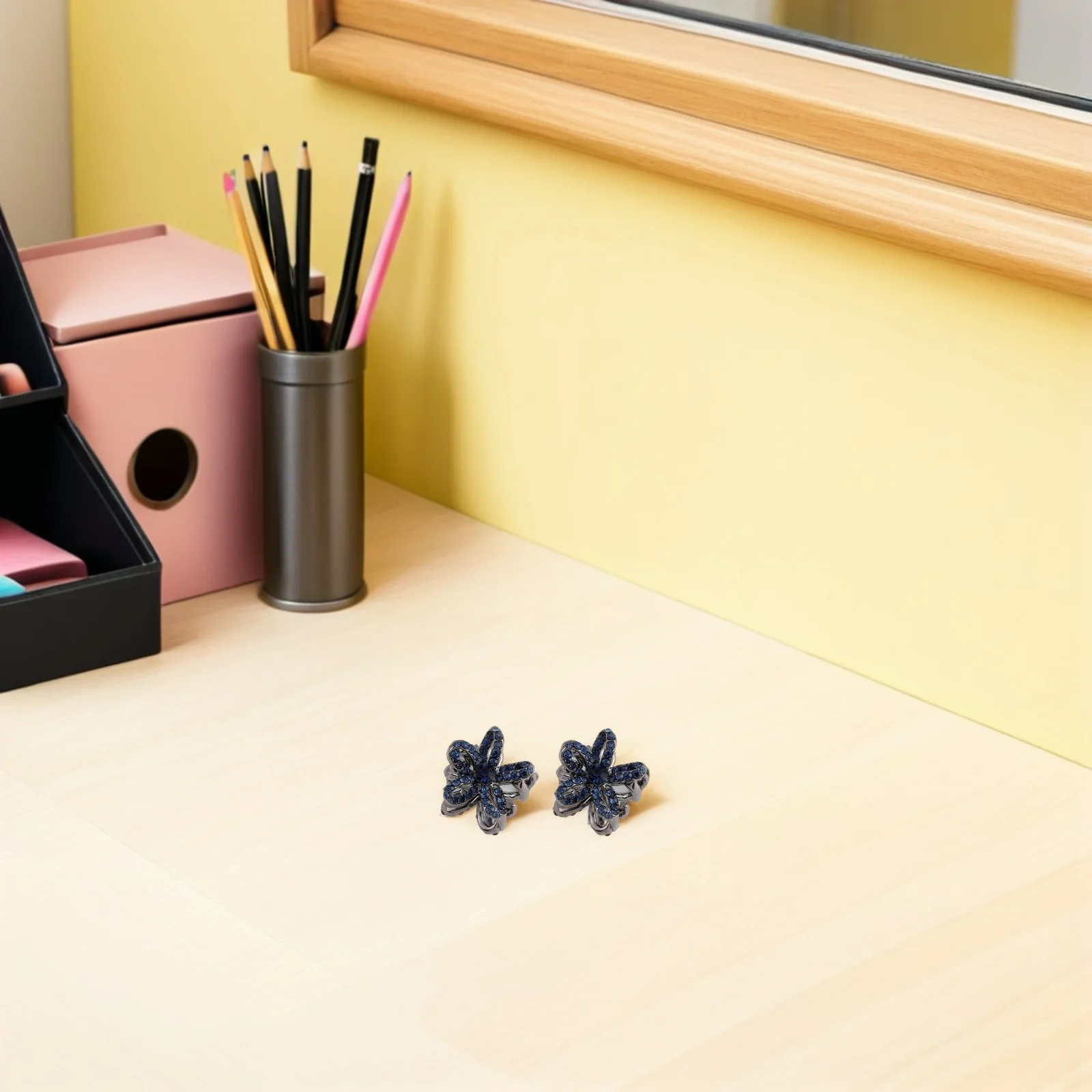 

2 шт., зажимы для цветов, мини-зажимы для прически для женщин, головной убор, женские аксессуары с черным узлом, прочный портативный