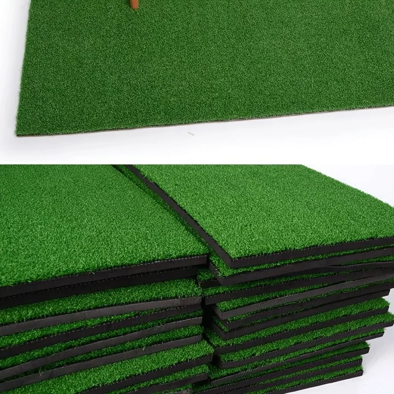 PGM Golf Mat Portable with Rubber Tee Seat Realistic Turf Putter Mat Outdoor Sports Golf Training Turf Mat Indoor Office DJD003