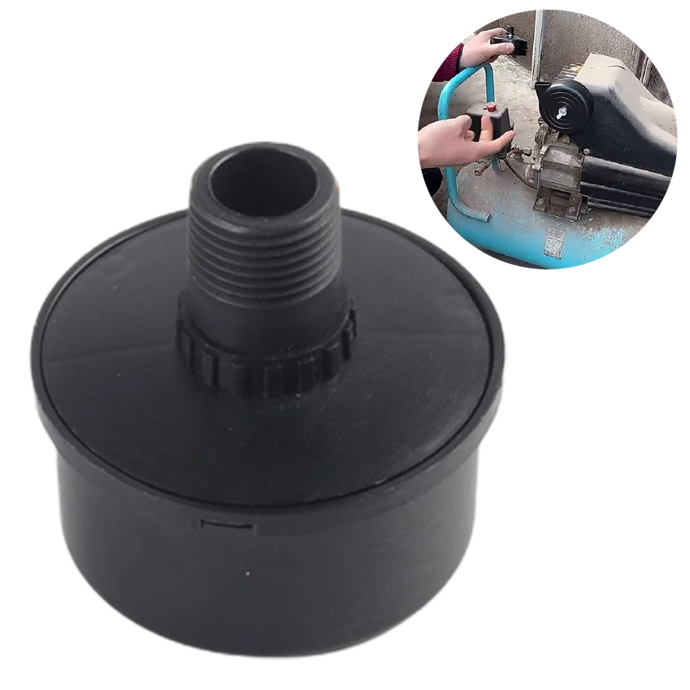 1PC Filter Silencer Black 20mm Male Thread Air Compressor Muffler Intake Filter Silencer Pneumatic Parts For Direct Connection