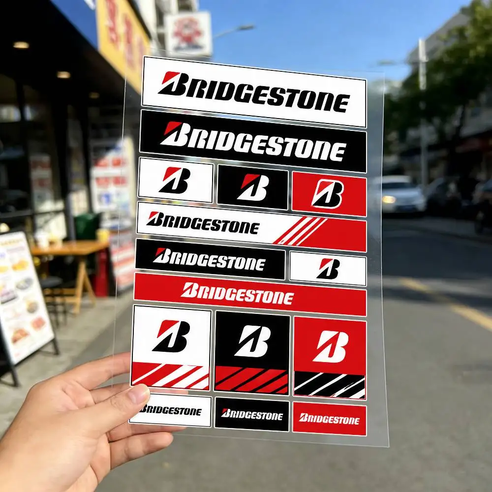 For Bridgestone Reflective Motorcycle Stickers Waterproof Vinyl Decals For Motorbike Helmet Fuel Tank Bike - view 3