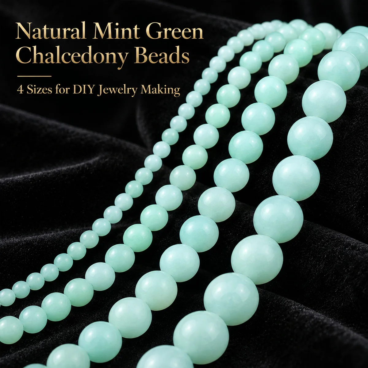 4/6/8/10mm Half Strand Natural Stone Amazon Chalcedony Beads Loose Round Spacer Beads for Jewelry Making DIY Bracelet Necklace