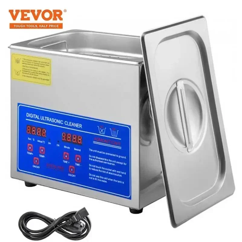 VEVOR-limpiador ultrasónico portátil, máquina de limpieza por ultrasonido, multifunción, 1,3 L-30L, electrodoméstico