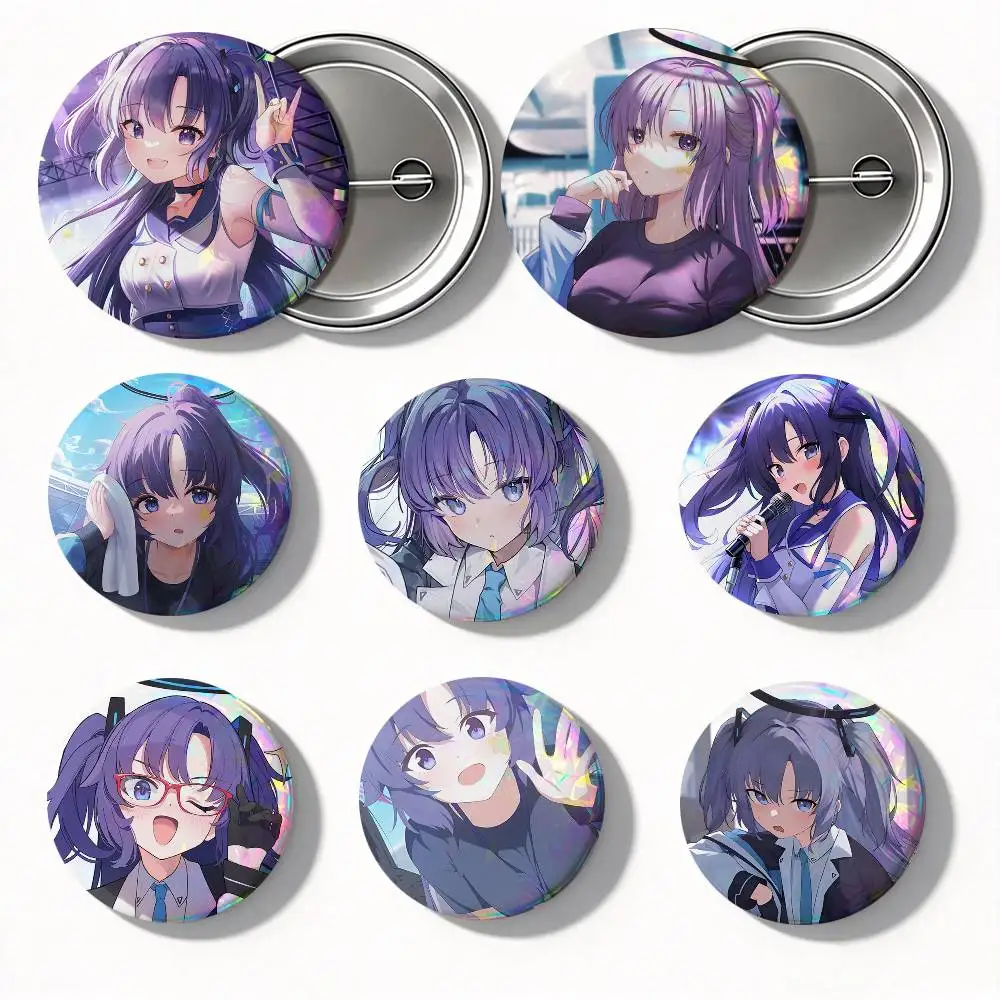 Hayase Yuuka Blue Archive Anime Round Badges Can Be Used To Decorate Clothes And Backpack Pins