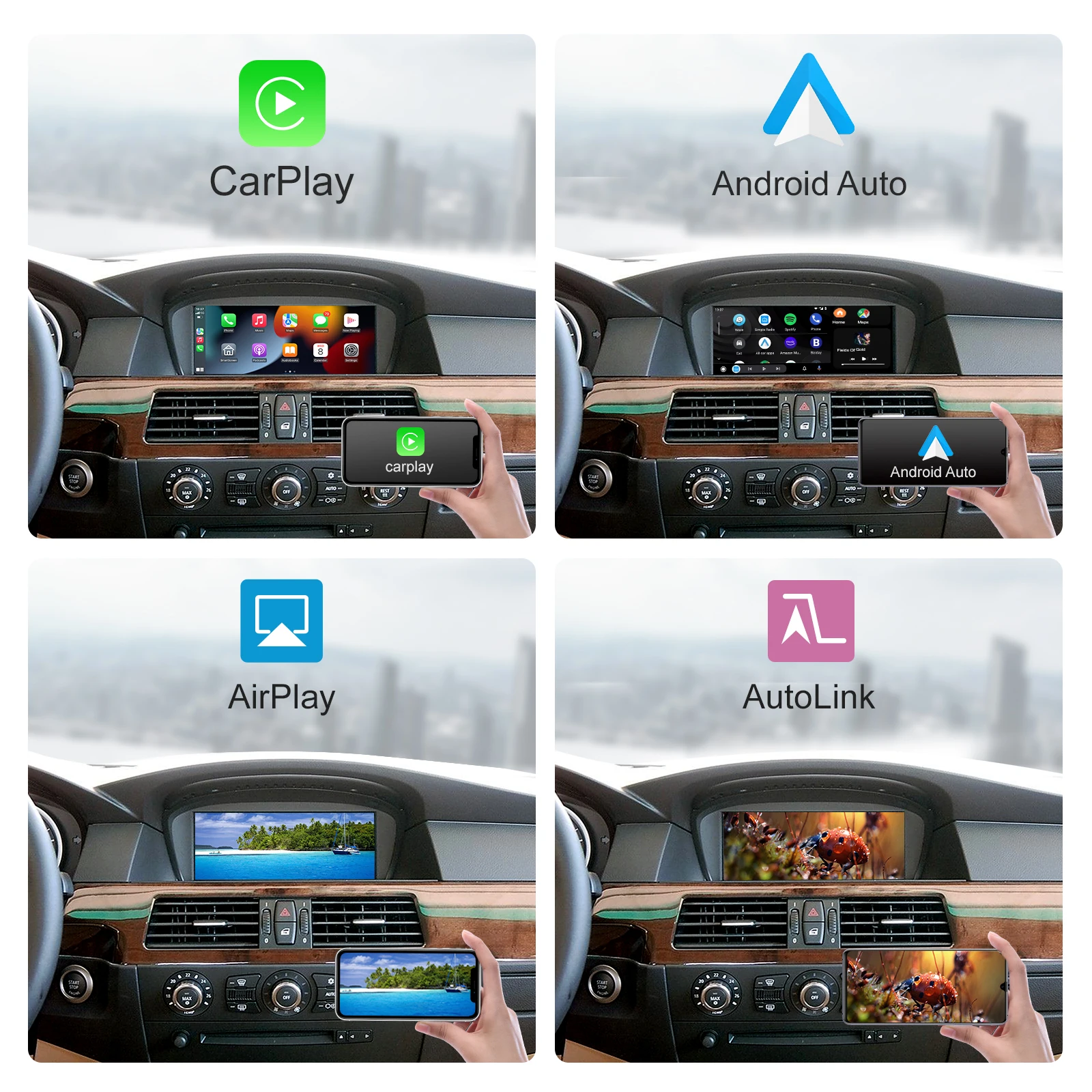 8.9inch Wireless Linux CarPlay Android Car Multimedia Screen for BMW 3 5 Series CCC, E60/E63/E64/E90/E91/E92/E93 2005-2010 view 2