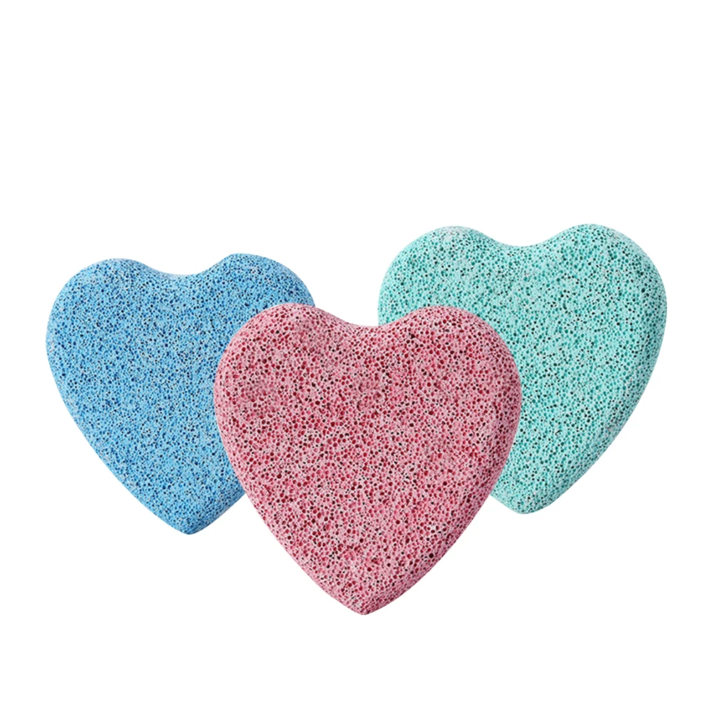 3 pcs Heart-shaped Pumice Stone Foot Files Stainless Steel Callus Remover Tools Exfoliating Files for Cracked Heels Dry
