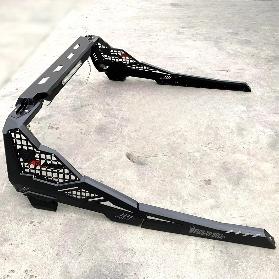 

Adjustable Universal Steel Roll Bar Rack for 4x4 Pickup Truck with Signal Reserving Brake Light Truck Bed Rack Roll Bar