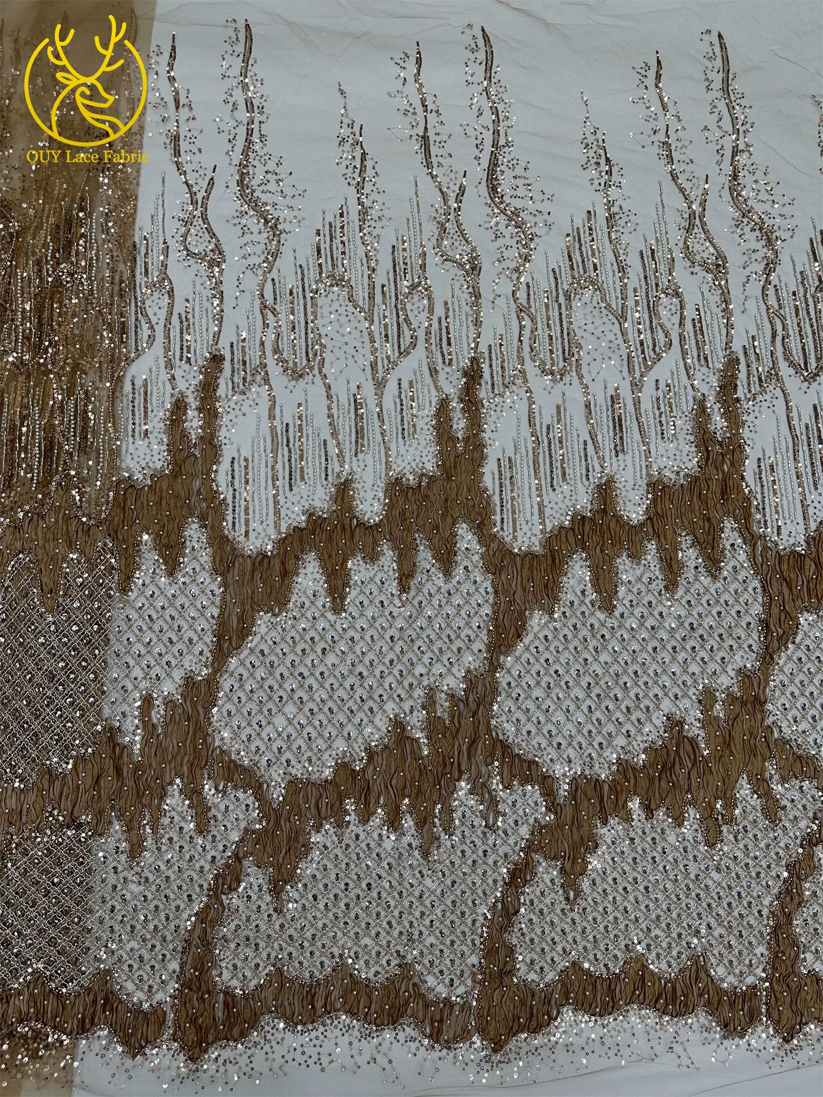 2026 Neues Design Französischer Perlen-Tüll-Spitzenstoff Weinrot Nigerianischer Afrikanischer Pailletten-Netzstoff für Abendkleider 5 Yards – Detail 19