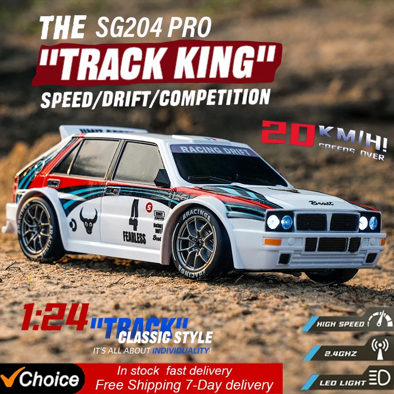 RC Raceway Drift Car SG204 PRO escala 1:24 de alta velocidad 20KMH 4WD todoterreno Monster Truck niños regalo juguetes de carreras niños niñas