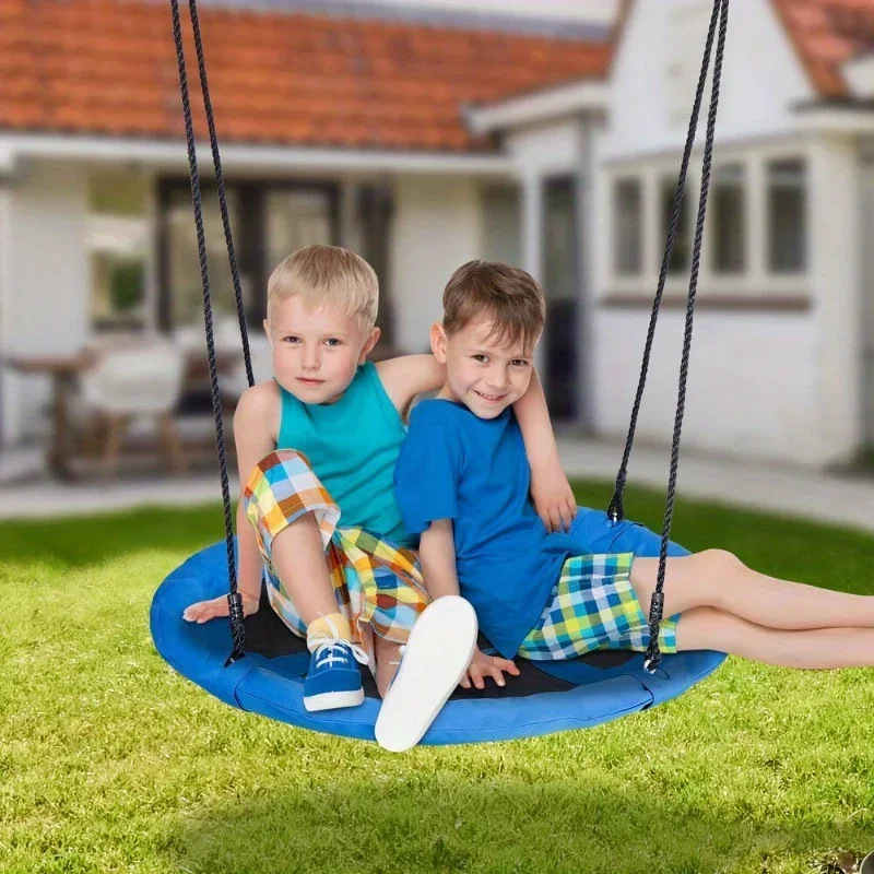 

40 inch flying saucer swing for kids waterproof tree swing set Sling blue