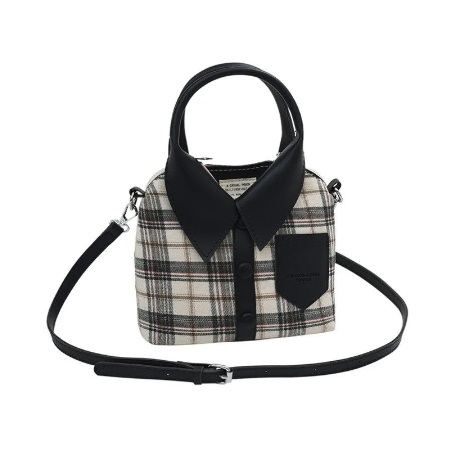 

New Fashionable Casual Minimalist Niche Unique Stylish Clothing Bag Checkered Crossbody Women's Bag Textured Shoulder Handbag