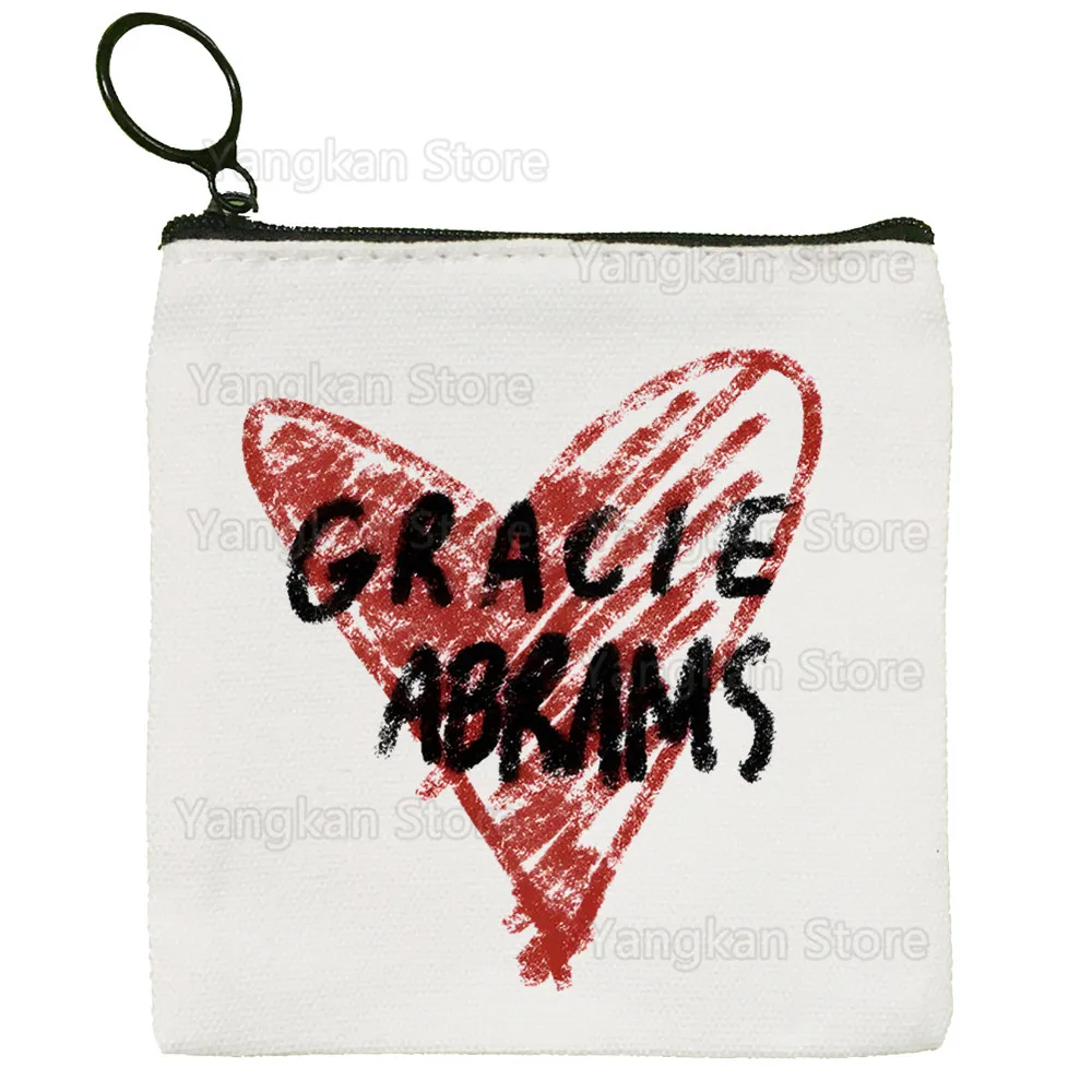 กระเป๋าใส่เหรียญผ้าแคนวาสสีพื้นน่ารักของเกรซี่ แอบรัมส์ กระเป๋าใส่กุญแจแบบมีซิป ดีไซน์ใหม่ สดใส ใช้เป็นกระเป๋าของขวัญได้