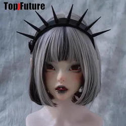 Streetwear Vintage  y2k girl  women gothic lolita cosplay Harajuku Punk long spike hairbands hairband hair hoop