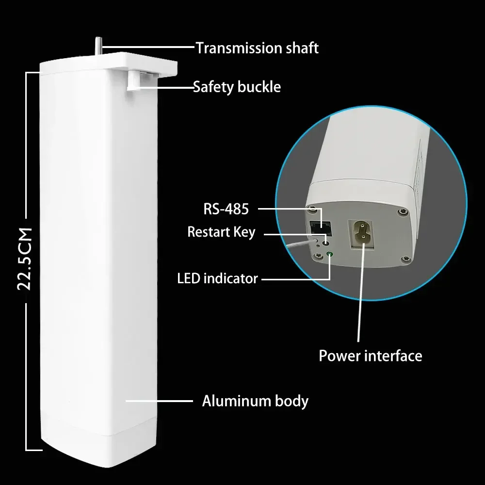 Tuya Wifi/Zigbee Smart Electric Curtain Shutter Motor with RF Remote 22.5CM Size APP Control Alexa Google Assistant SmartThings