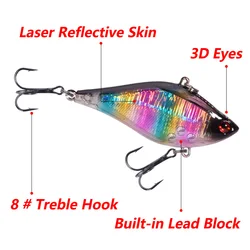 Señuelo de pesca hundido VIB, 6cm, 13,5g, 6, 1 ud. #   Anzuelos triples Wobblers cebos artificiales Crankbait Peche para aparejos de pesca de carpa lubina