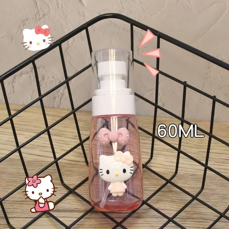 Three Models Sanrioed Dispensed Bottle HelloKittys Printed Cute Cartoon Makeup Moisturizing Perfume Travel Portable Spray Bottle