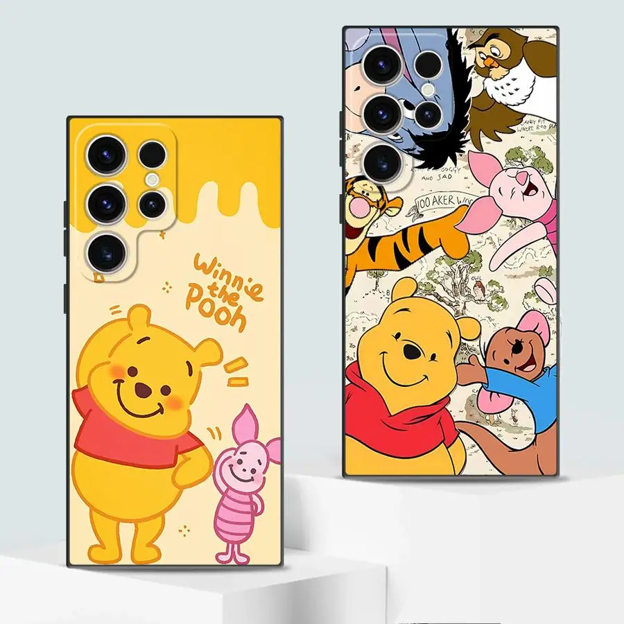 Phone Case for Samsung Galaxy S21 S22 Plus S21+ S23 FE S24Ultra S20 FE S24 S25 Ultra Soft Cover Disney Winnie The Pooh