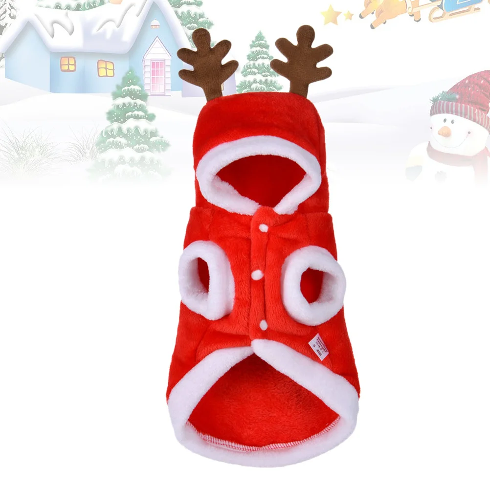 

Durable Elk Design Dog Christmas Cloth Size M Cute and Comfortable Flannel Perfect for Walking and Jogging Dog Clothes