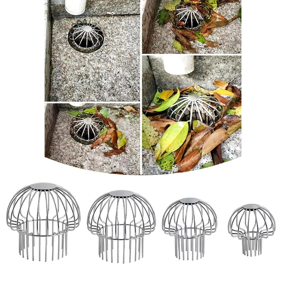 Strainer Garden Landscaping Floor Drain Gutter Guard 304 Stainless Steel Gutter Leaf Guard Mesh Cover For Quick Drainage Clog