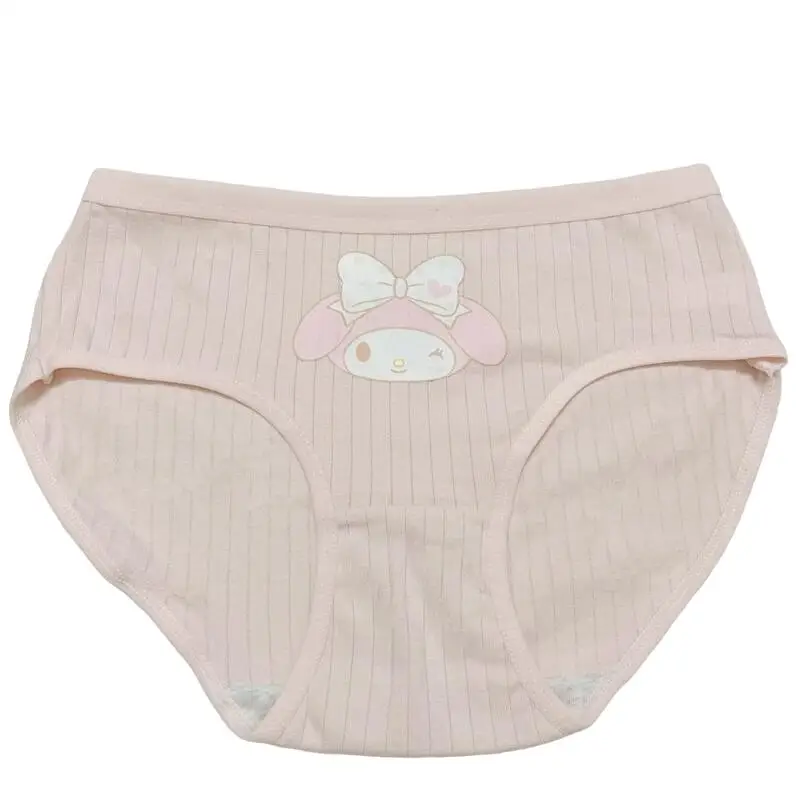 

Трусы Sanrio Hello Kitty из чистого хлопка, милые бесшовные трусики Cinnamoroll, новый стиль, креативные мультяшные трусы для девочек, хит продаж для студентов