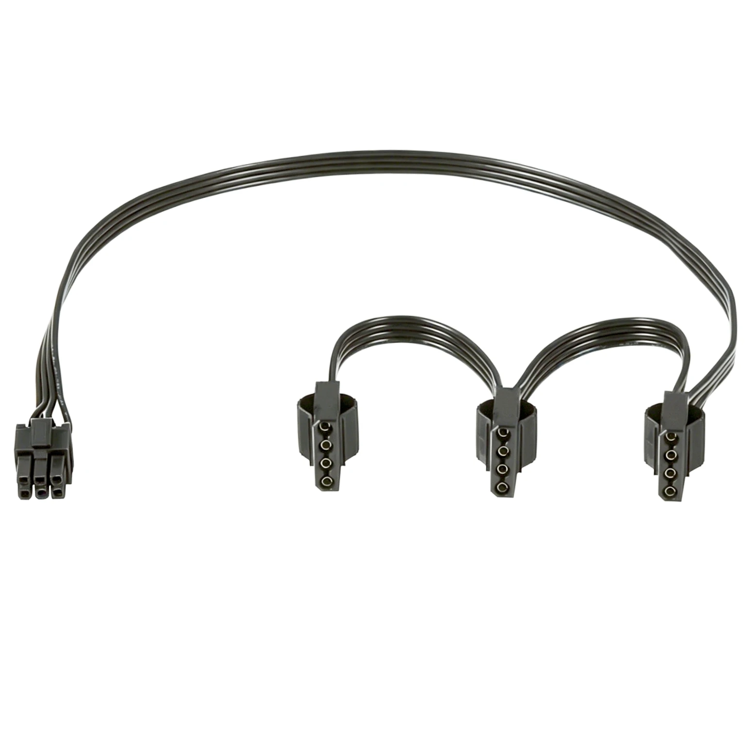6Pin to 3 Molex 4Pin Straight Peripheral IDE Power Cable for Seasonic M12ii EVO 850W, 750W, 620W, 520W 80+ Bronze Modular Powers