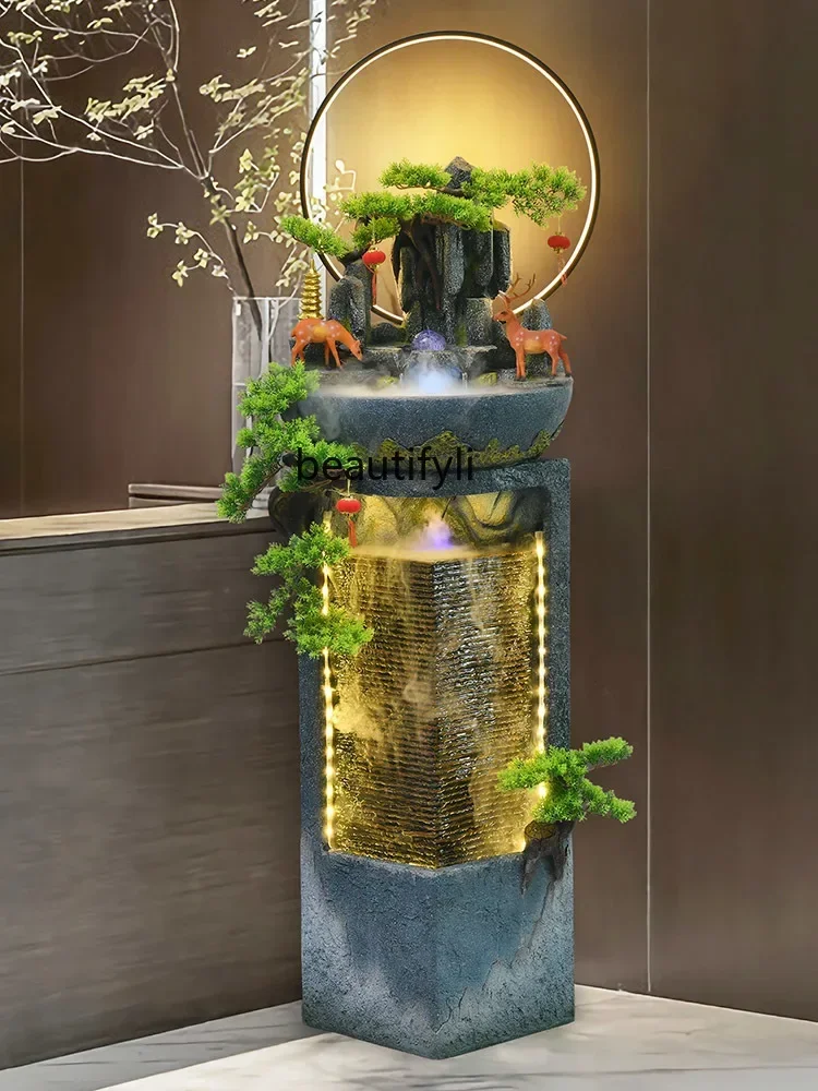 K185 Tea Room Waterscape Decoration Circulating Water Decoration Living Room Entrance Lucky Water Partition Screens