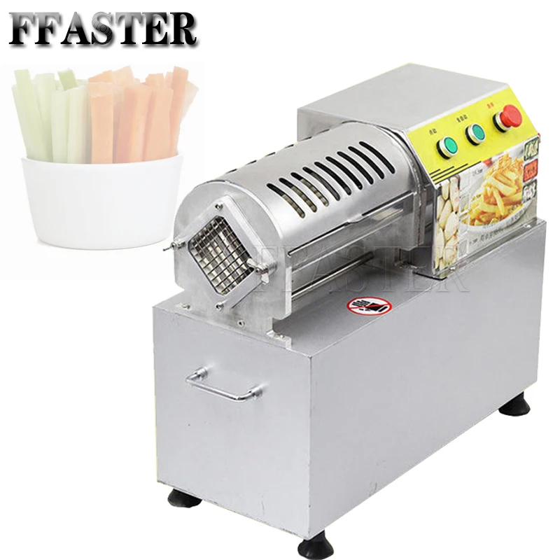 French Fries Machine Electric Commercial Potato Strip Cutter Machine Stainless Steel Vegetable Cutting Machine