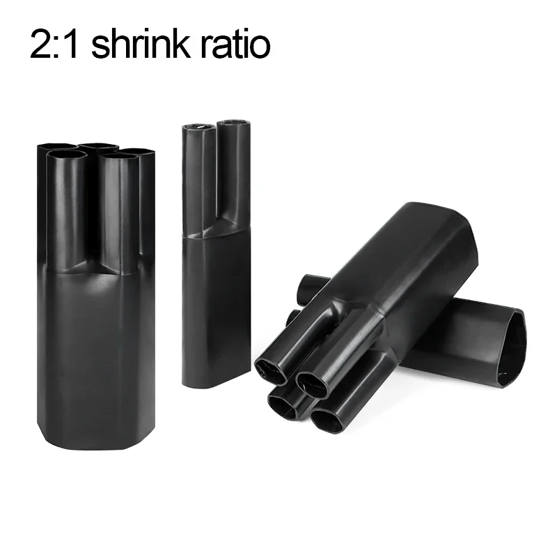 1pcs 2:1 Heat Shrink Finger Boot 2/3/4/5Cores Hot Melt Adhesive Lined Waterproof Insulation Cable Heat Shrink Breakout Boots