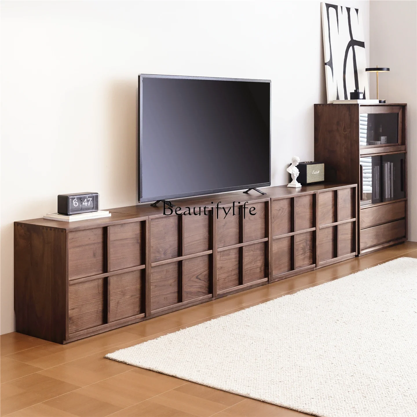 

ls 18North American black walnut free combination cabinet antique storage retro style