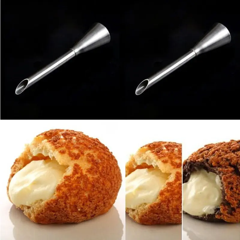 Cream Icing Long Puff Cake Pastry Tools Nozzle Tip Stainless Steel Decorating