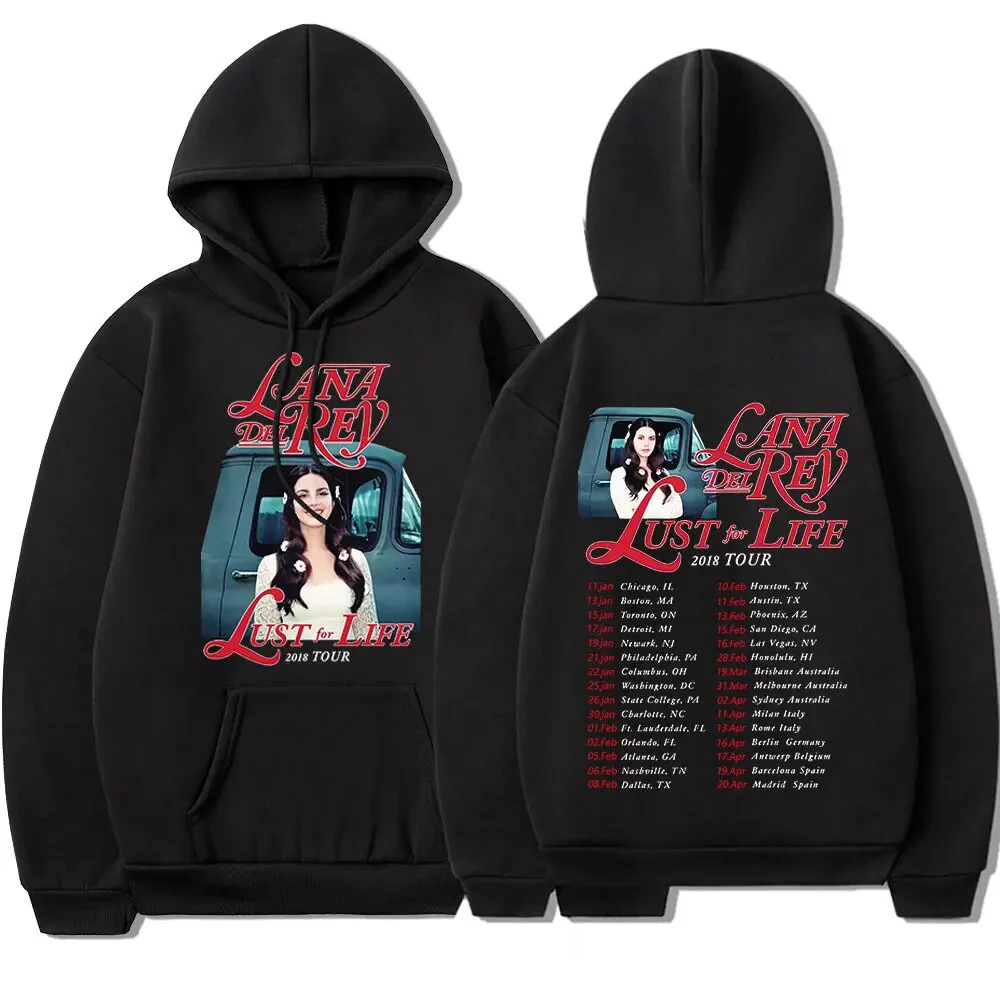 

New Singer Lana Del Rey Lust for Life Men's Hoodie Women's Fashion Simple Long sleeved Pullover Street Trend Large Sweatshirt