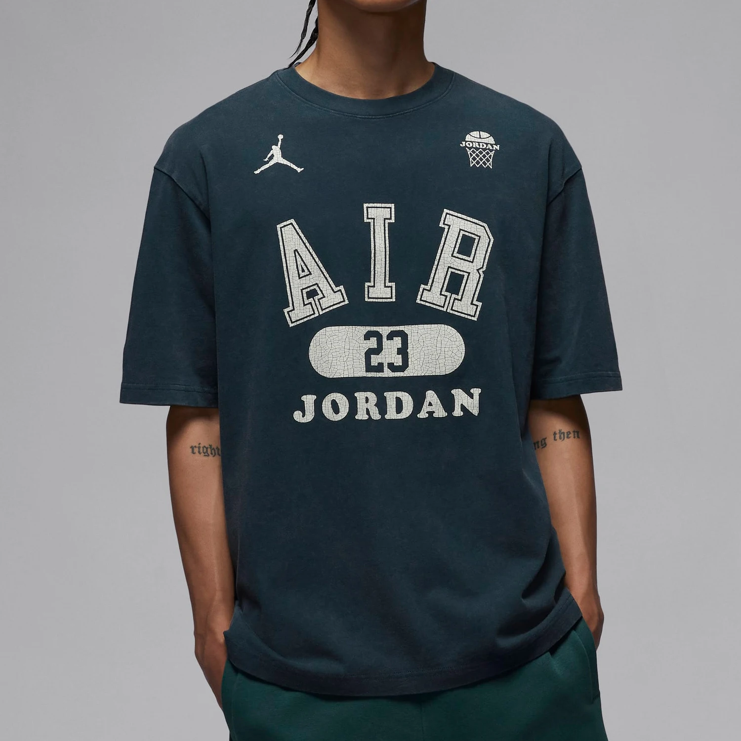 

Nike Official JORDAN Men's Casual Round Neck Breathable Sports T-Shirt HM4902-478