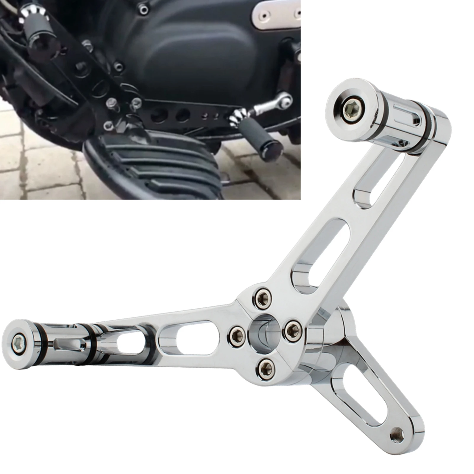 Pop Heel Toe Gear Shifter Shift Lever Foot Peg Pad Kit For Harley-Davidson Sportster Models With Forward-controls XL 883 1200 X4