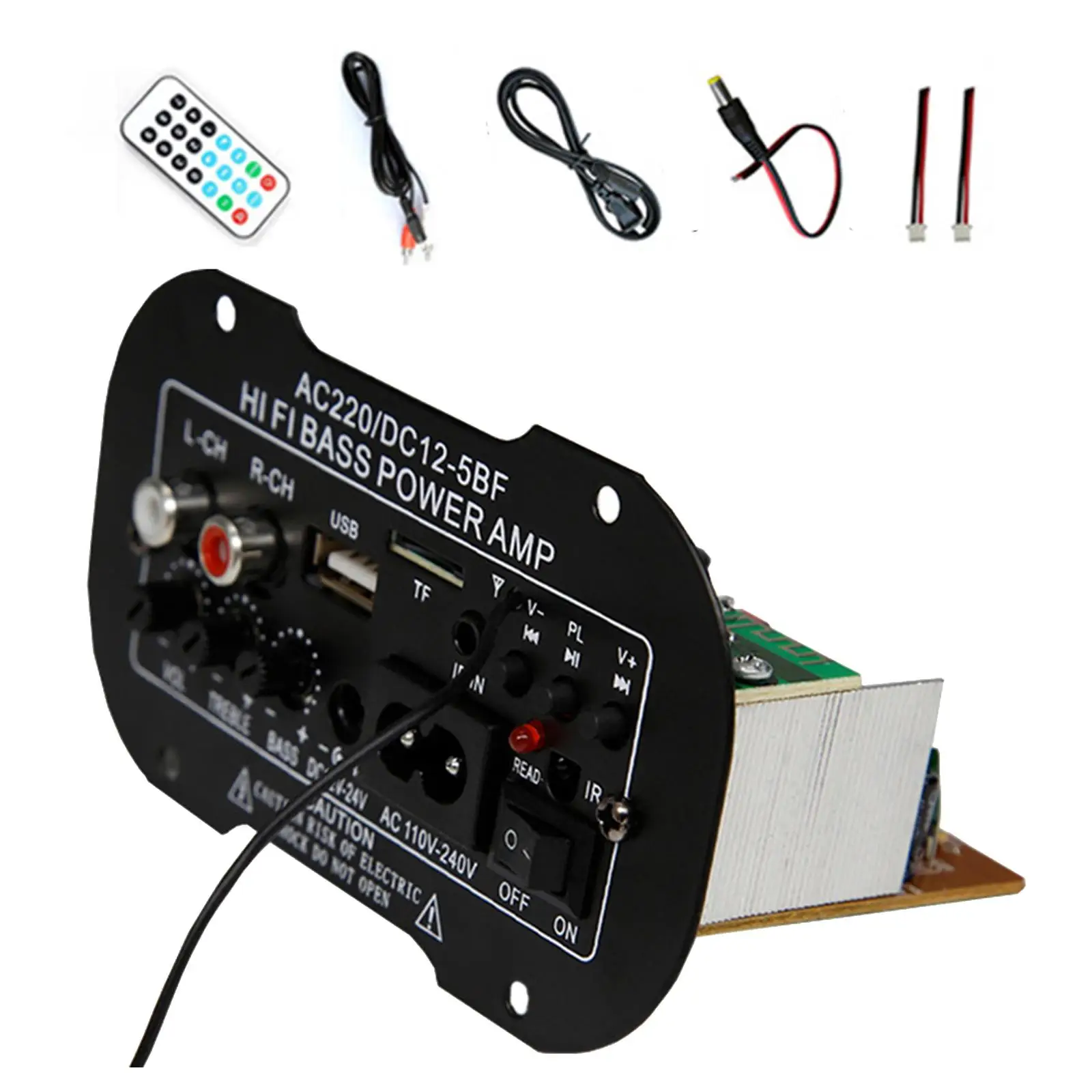 

Car Subwoofer Power HiFi Bass Bluetooth Amplifier Board Support MP3 Decoding DC