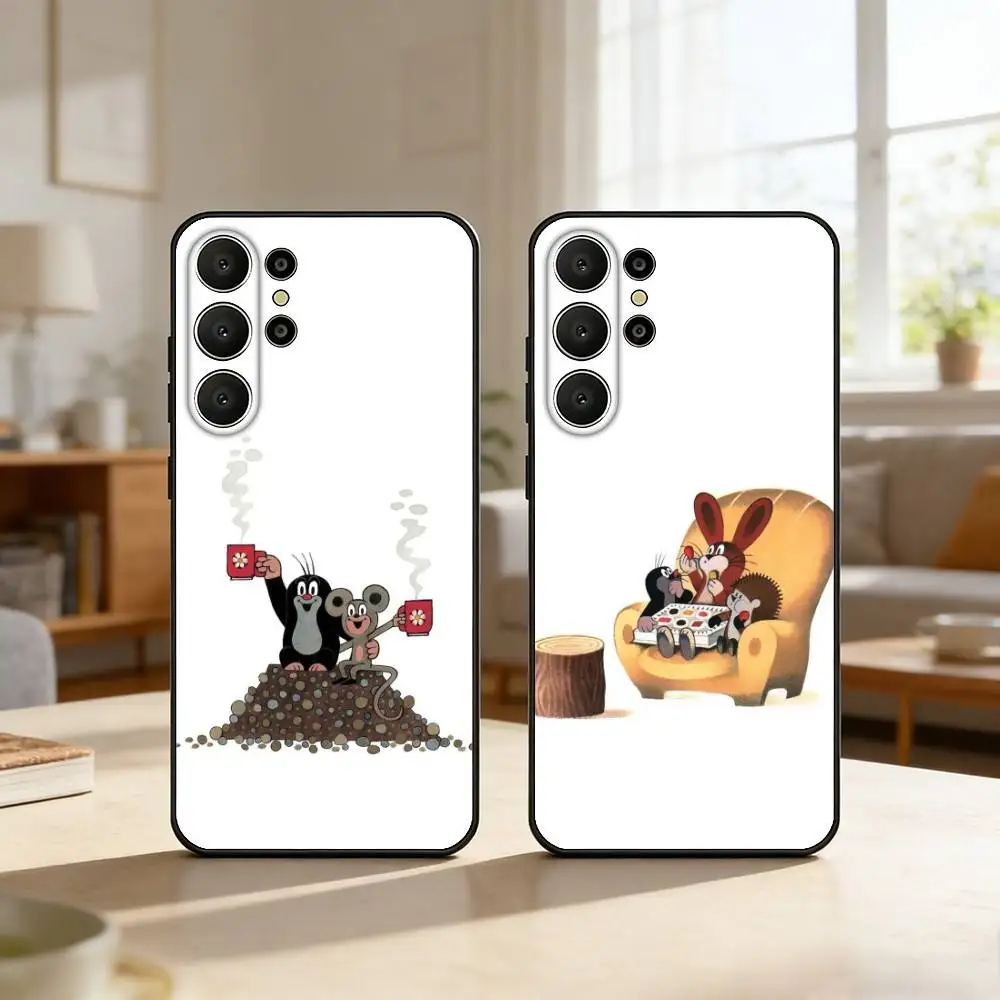 CUTE Cartoon T-The L-Little Mole Phone Case For Samsung S26,S25,24,23,22,30,21,10,9,Ultra,Plus,Lite,FE Soft Black Case