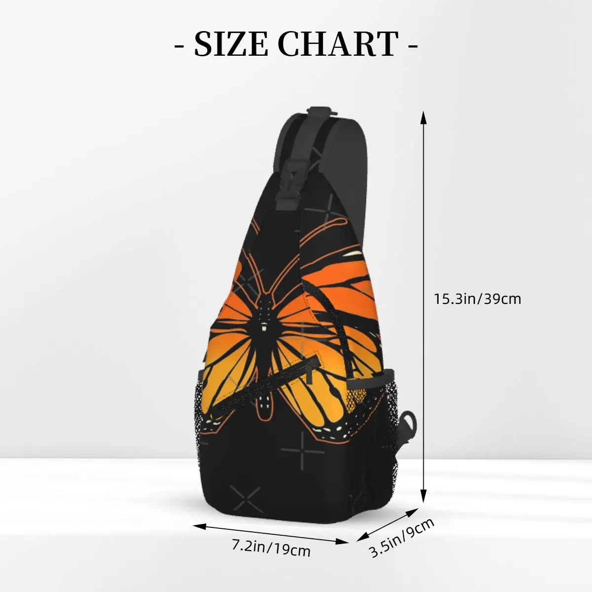 Monarch Butterfly Chest Bag, Tecido De Poliéster Na Moda, Nice Daily Gift, Customizável