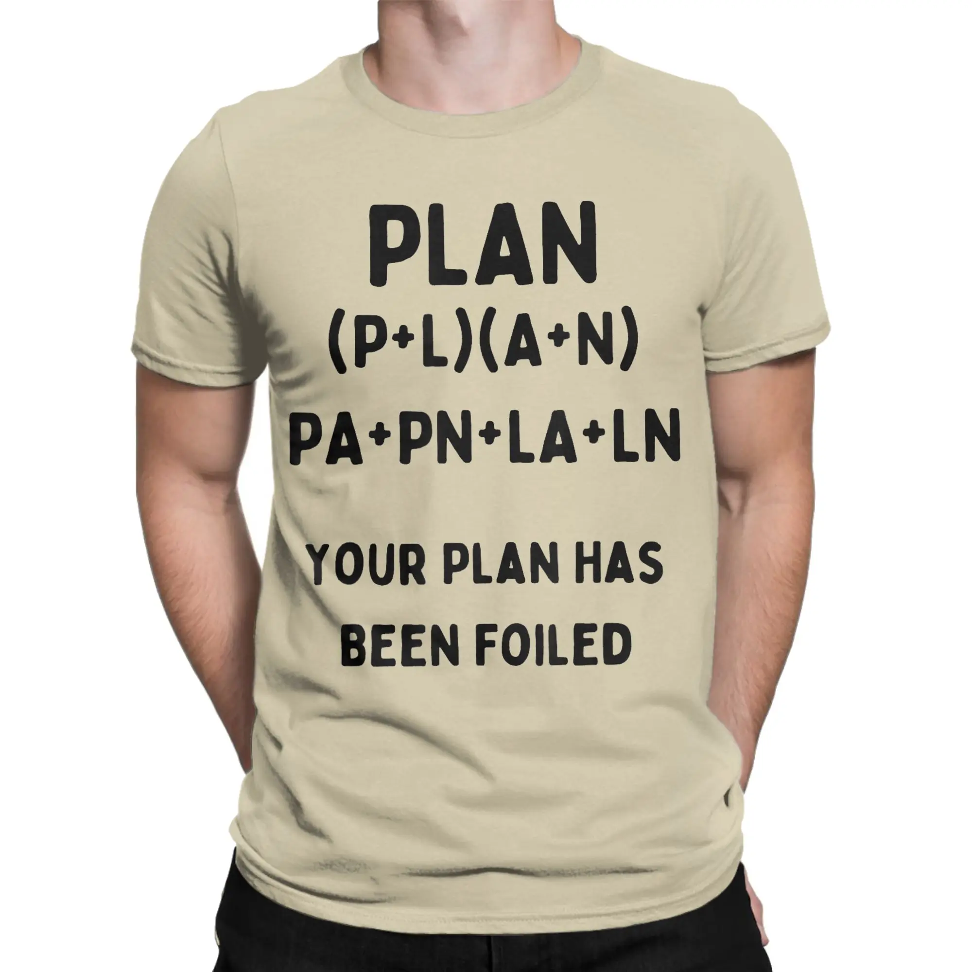 Your Plan has Been Foiled Funny Nerdy Math Joke Algebra  Graphic Printed T Shirts for Men Women  Pure Cotton  Tee Shirt Clothes