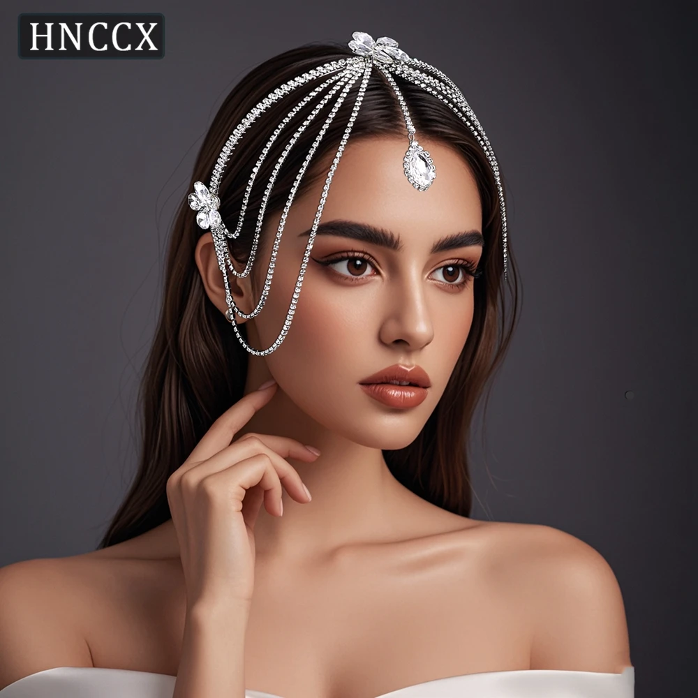 YouLaPan Fashionable Bridal Wedding Headbands Handmade Diamond Chains Woven Tassels Elegant Women Banquet Hair Accessories HP763