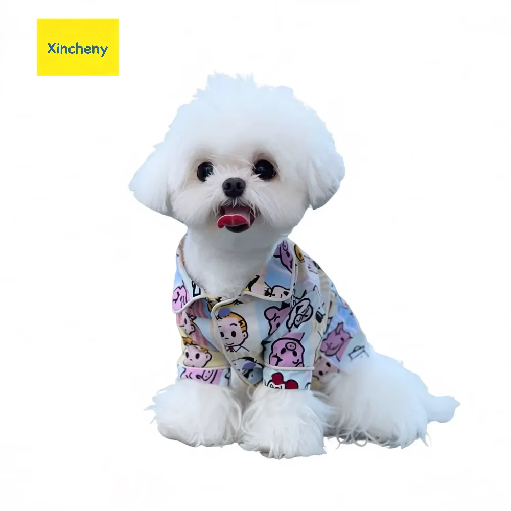Frühling-Sommer-Hundeshirt, atmungsaktive, dünne Haustierkleidung für Schnauzer, Bichon, Pommersche Zwergspitz, stilvolles Design für Katzen und Welpen,