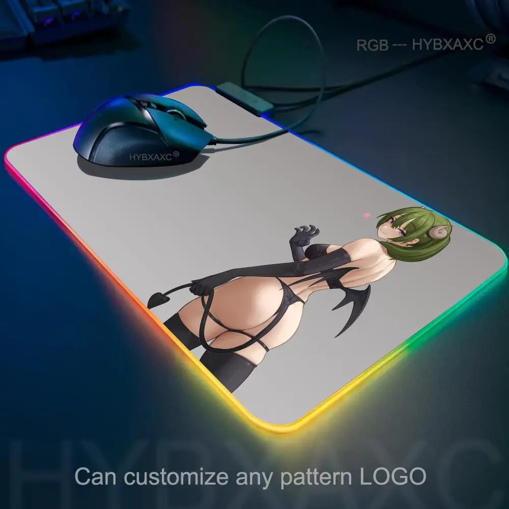 

Frieren Ubel Mouse Pad RGB Gaming Mouse Pad Desk Mat HD Gamer Large LED Light XXL MousePads PC Computer Carpet