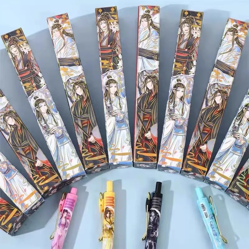 قلم جل Grandmaster Of Demonic Cultivation - قلم كتابة أسود Wei Wuxian & Lan Wangji للكتابة والتجميع
