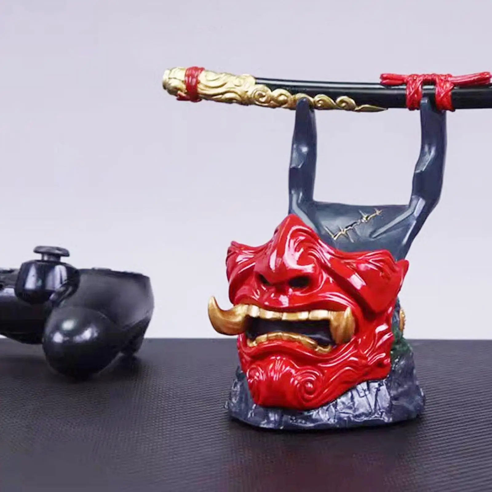 Resin Gamepad Stand with Headphone Holder for Playstation 5 Xbox Series S PC Gamer Desk Decoration Gift